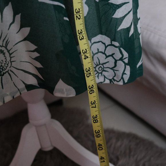 Vintage Jan Sue Of California Green Floral 1950s Collared Dress - Picture 6 of 10